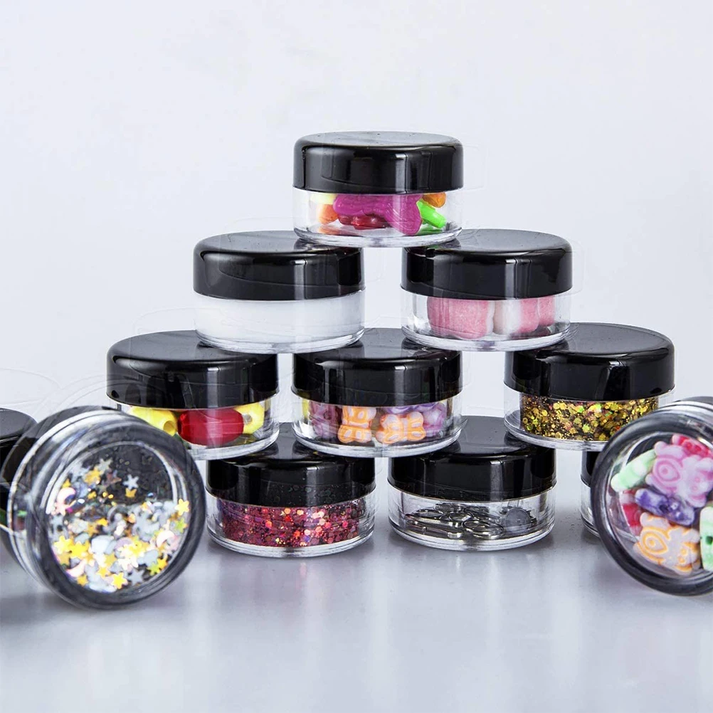 

60 Pcs Jars Plastic Containers Durable Portable Sealed Design No Leakage Empty Dispenser Storage Travel Use