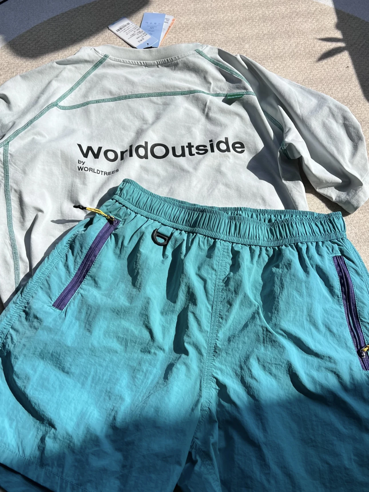 

Outdoor Summer Beach Men's Lightweight Breathable Casual orts Five-Quarter Zipper Versatile Loose Fit Straight Leg orts