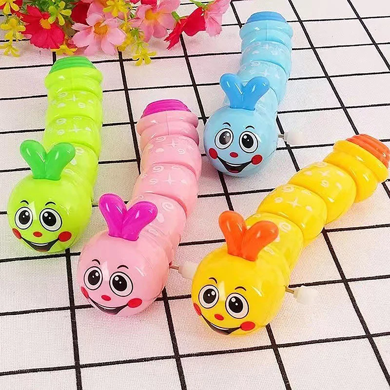 Cute Cartoon Caterpillar mechaniczne zabawki gąsienica chodząca gąsienica nakręca zabawki edukacyjne dla malucha