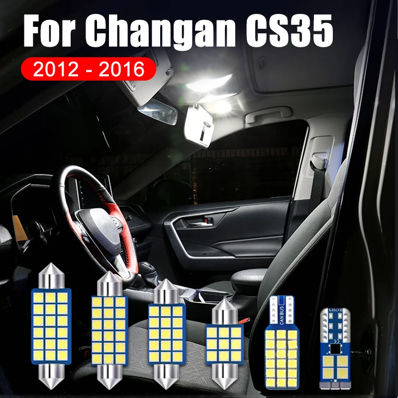 

For Changan CS35 2012 2013 2014 2015 2016 4PCS Error Free 12V Car LED Bulbs Interior Dome Reading Light Trunk Lamps Accessories