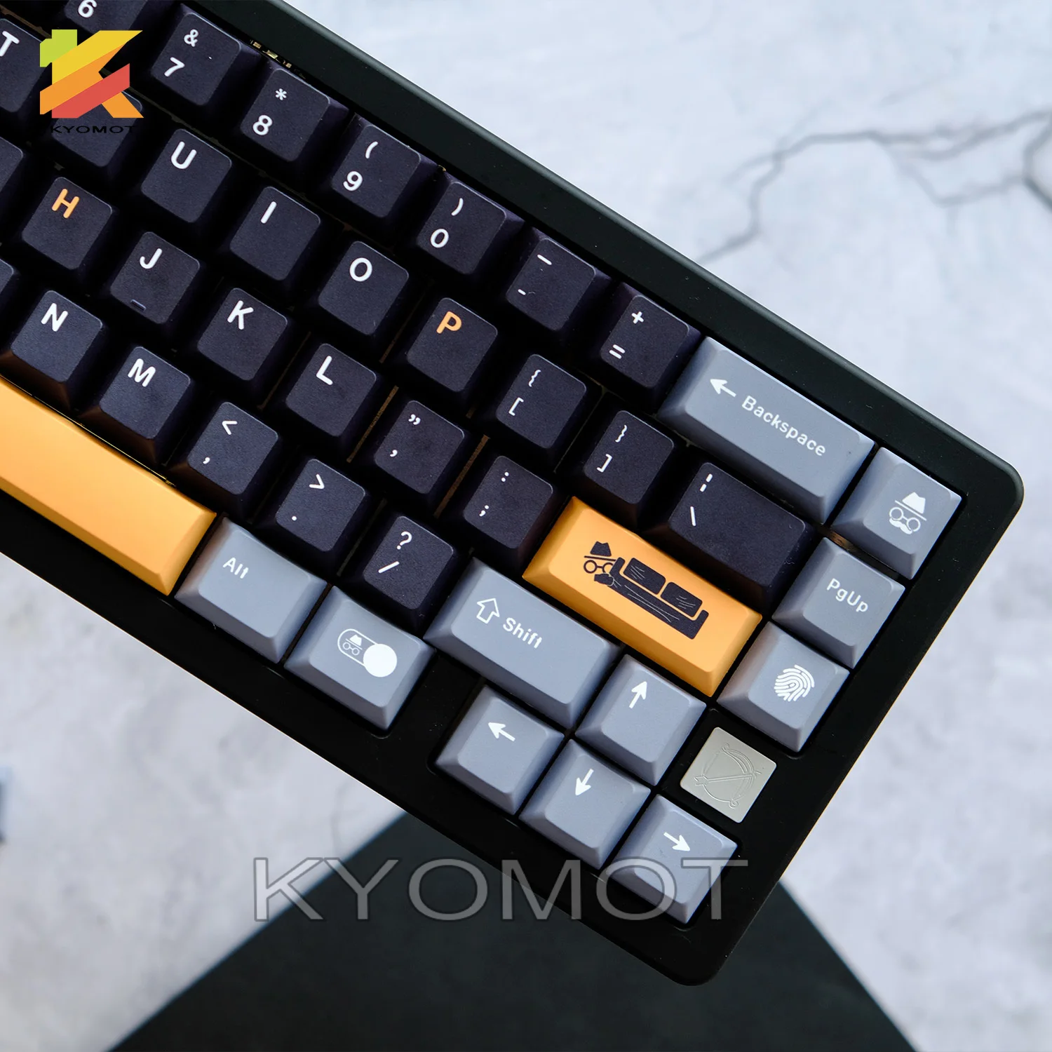 

KYOMOT 128 Keys No Trace Theme Keycaps PBT Dye Cherry Profile Privacy Mode Keycap For MX Switch Anime Games Mechanical Keyboard