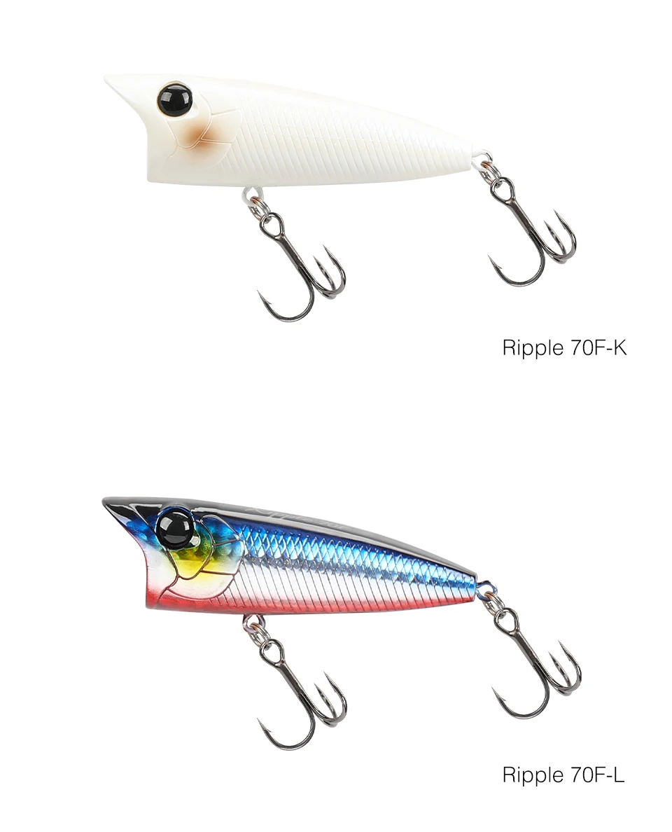 TSURINOYA 70F Popper Angelköder RIPPLE 70mm 12g Topwater Harter Köder für Bass Pike Long Casting Floating Wobble Surface Modell – Detail 20