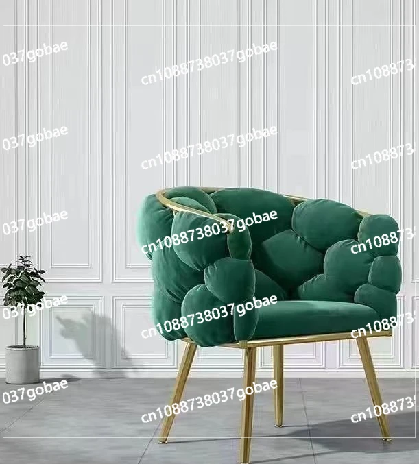 كرسي مكياج لغرفة نوم الفتيات، مقعد خفيف فاخر، مسند ظهر منزلي بسيط وحديث #3