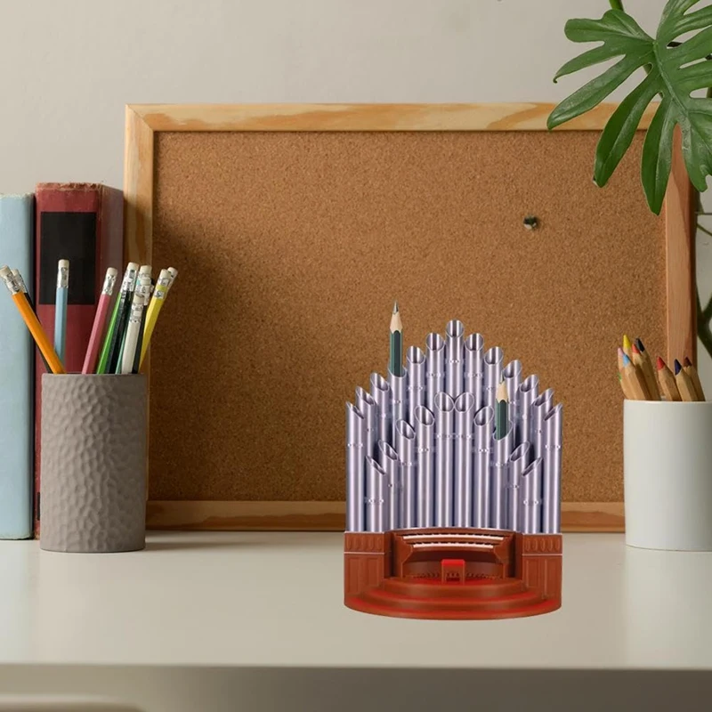 Pipe Organ Pen Pencil Holder, Funny Pen Holder Desktop Decoration, Pipe Organ Shaped Desktop Pen Holder, Cup Holder