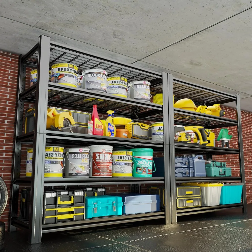 Heavy-Duty Adjustable 5-Tier Wire Shelving Unit - 72 High x 35.4 Wide x 15.7 Deep, Supports 2500 lbs, Storage Solutions for Gara