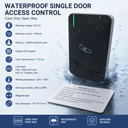 Tarjeta de proximidad RFID EM 125khz IC 13,56 mhz a prueba de agua IP65, teclado táctil para exteriores, controlador, sistema de Control de acceso a la puerta
