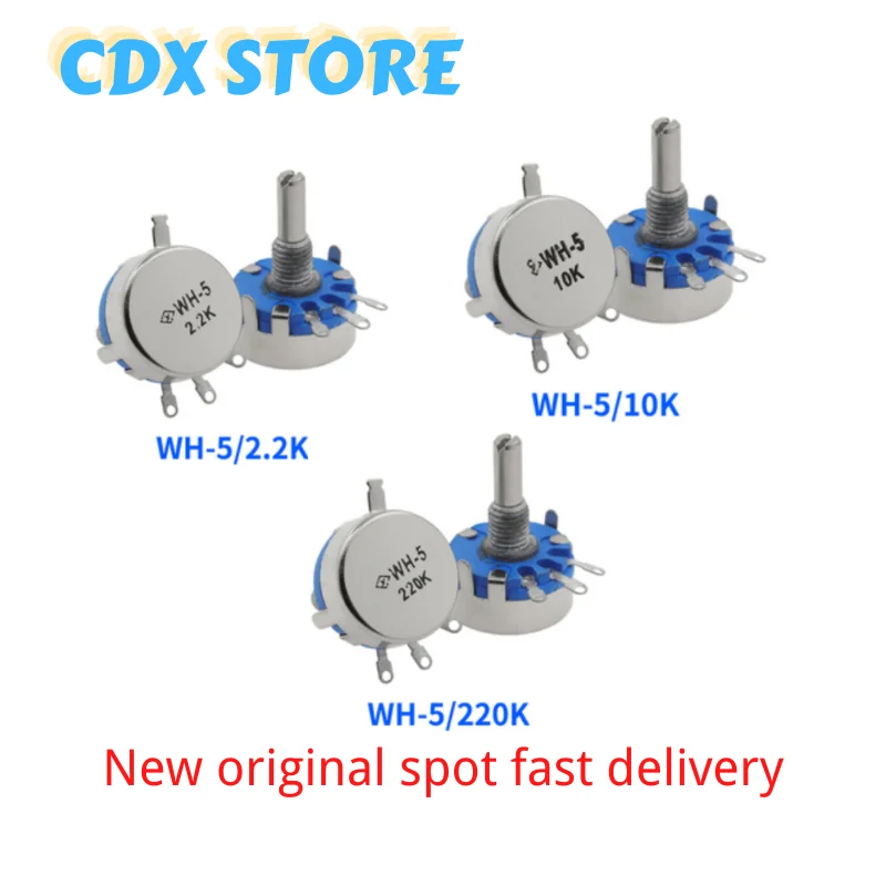 10pcs/Lot WH5-1A Carbon Film Potentiometer 1K 1.5K 4.7K 10K 22K 47K 100K 220K 470K 1M New Fast Delivery