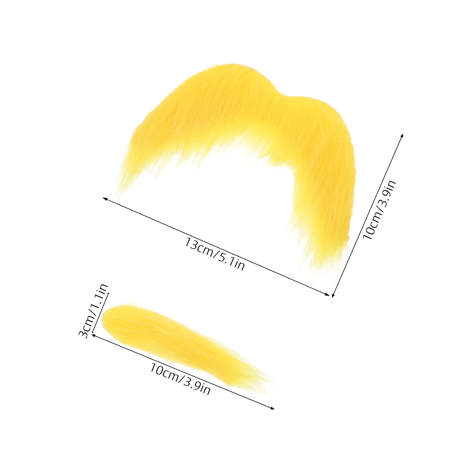 2 set Fake Eyebrows Mustache Kit Synthetic Fiber Realistic Facial Hair For Men Halloween Cosplay Party Photo Booth Props