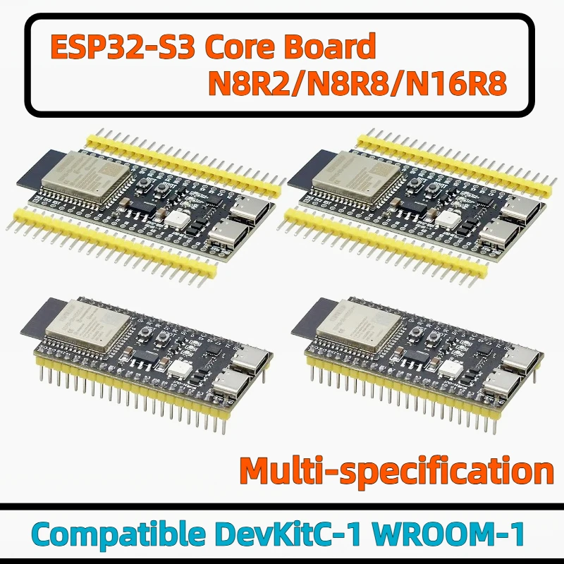 ESP32 ESP32-C3 ESP32-S3 Development Board Dual Type-C CORE Board DevKitC-1 WROOM-1 N16R8 N8R8 N8R2 ESP32S3 ESP32C3