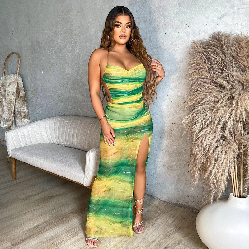 2025 Letnia nowa odzież damska Seksowne Babes Sznurowane sukienki ślubne z wysokim rozcięciem Seksowne sukienki ślubne dla kobiet Vestidos De Fiesta