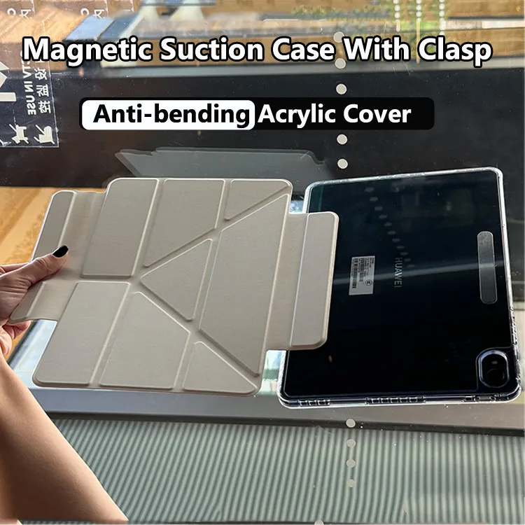 Magnetic Suction Case with Clasp for Huawei MatePad SE 11 Inch 2024 Pro 11 2024 2022 Pro 10.8 11.5 Air 11.5-inch S 11 PaperMatte