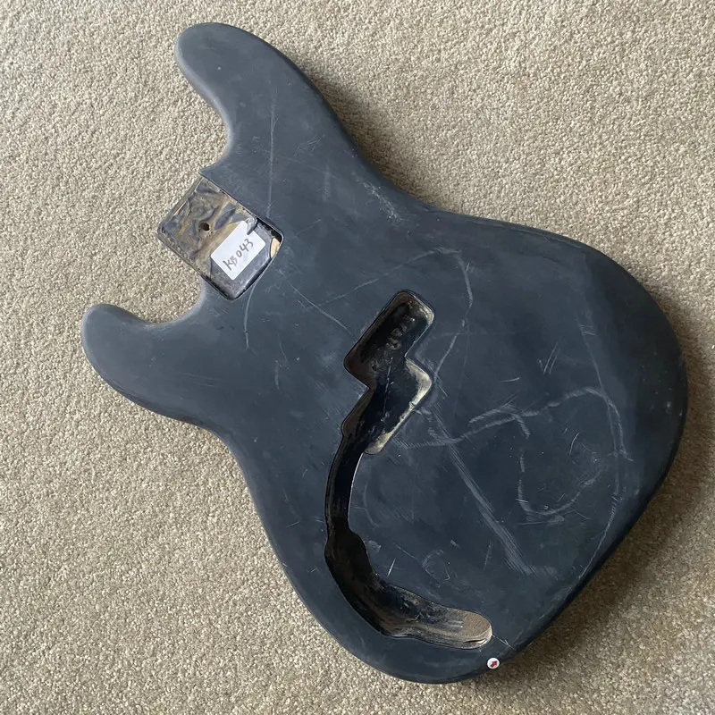 KB043 Precision Bass Left Hand Version in Solid Wood Unfinished PB Bass Body with Paint Damages for DIY