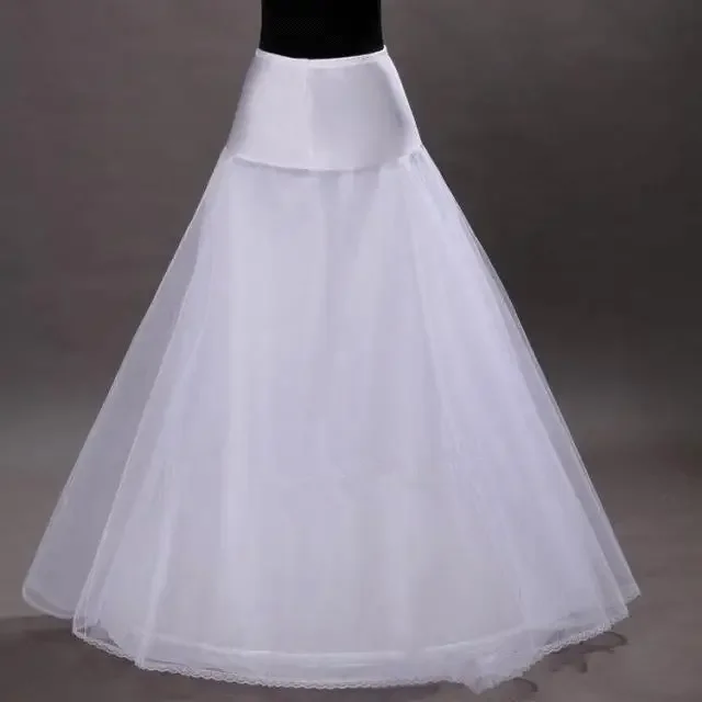 

1-hoop 2-layer Tulle Aline Petticoat Bridal Underskirt Crinolines for Wedding Dress