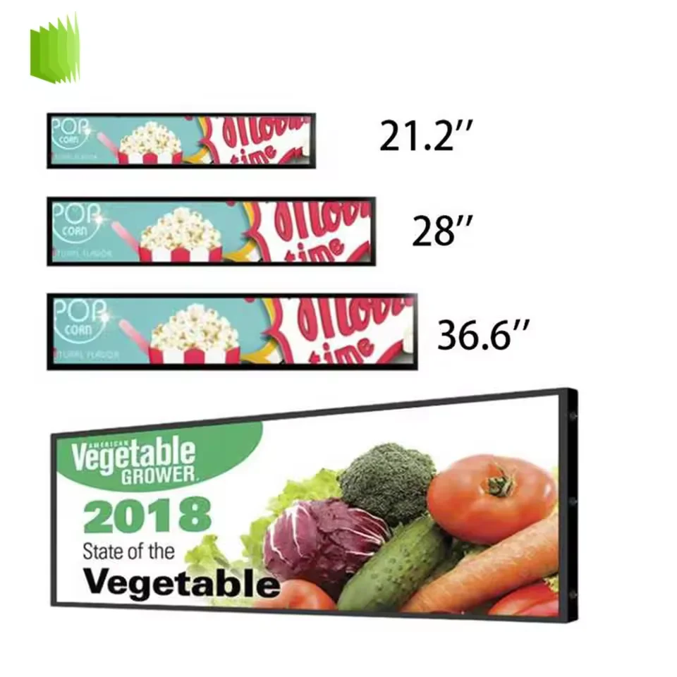 Shelf Edge Bar LCD Supermarket Shelf LCD Android Advertising Player Bar LCD Digital Signage and Monitor