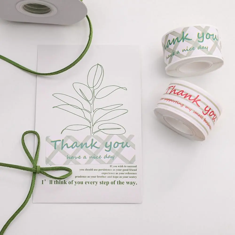 120pcs/roll Sticker Decor Thank You Sticker Self-adhesive Label Round Sealing Sticker Handmade Crafts Sticker Craft Supplies