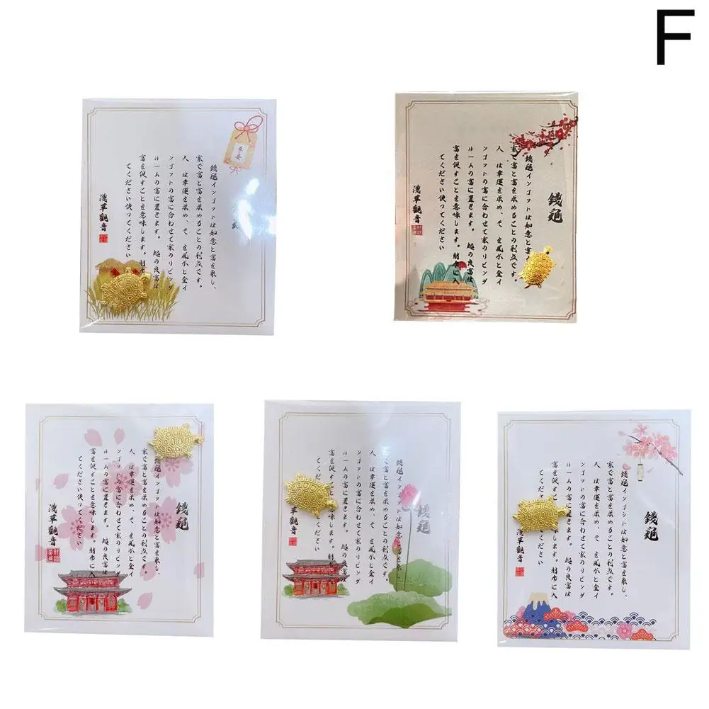 Japanese Money Pendant Ornament Small Golden Praying Lucky Wealth Home Gift Decoration Tortoise Good Lucky Guarding C0l4