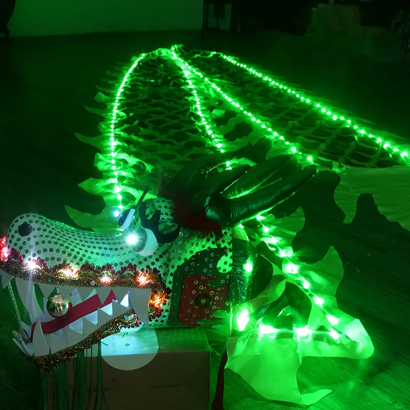 Dragon Dance Rope Stage show New Year Gifs Funny Sport Toy led light dragon dance ribbons