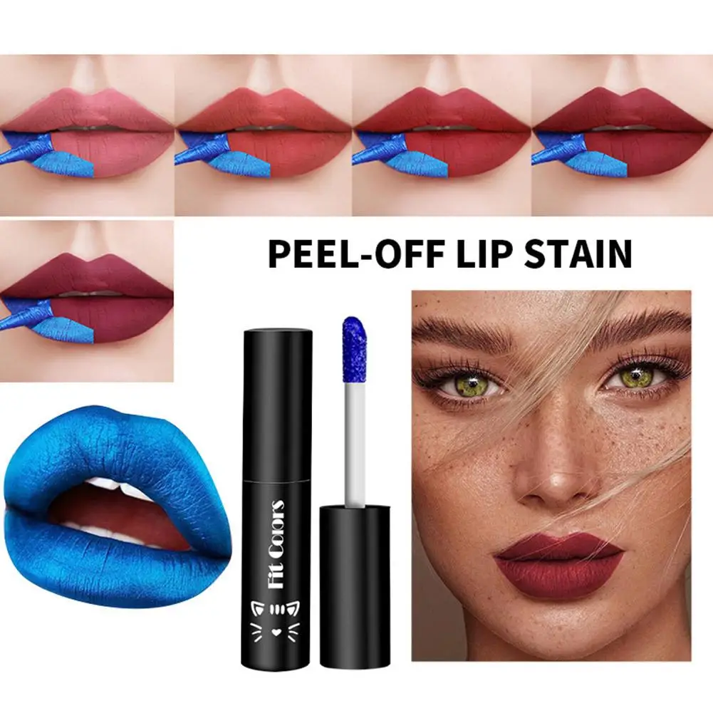 Lápiz labial líquido de 5 colores, tinte impermeable, brillo de labios, maquillaje largo, cosméticos, duración de labios, tatuaje de lágrima, U1d5