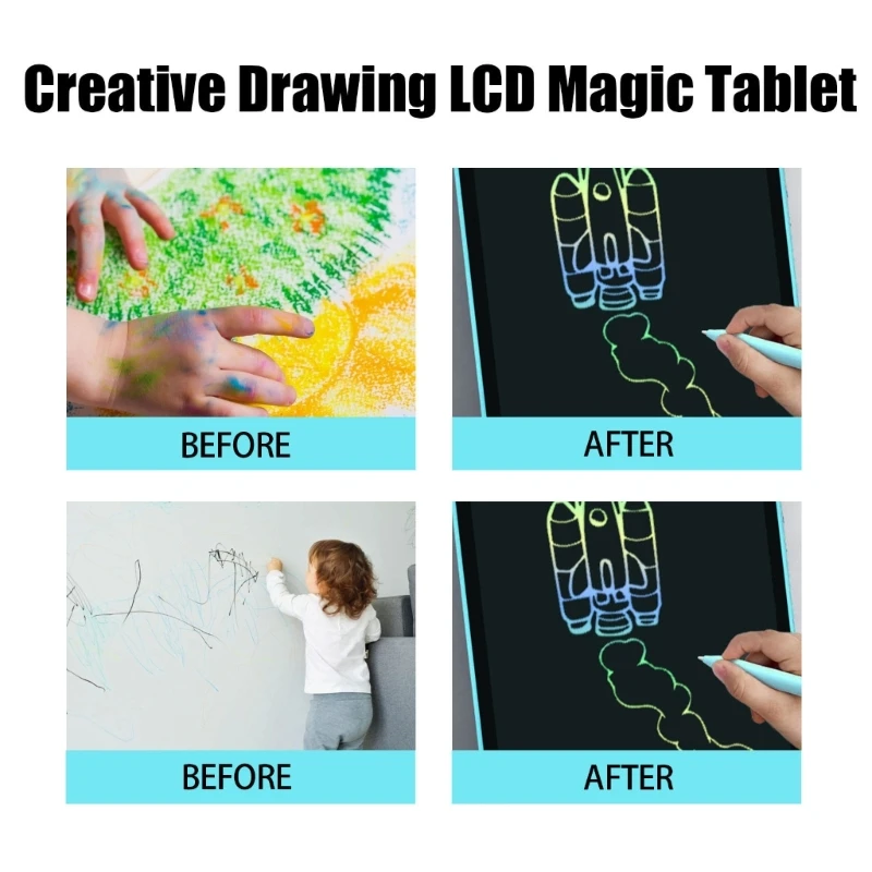 LCD Writing Board for Kids Doodles Board Tablet Creative Drawing Pad Educational Toy Colorful Screen Drawing Board