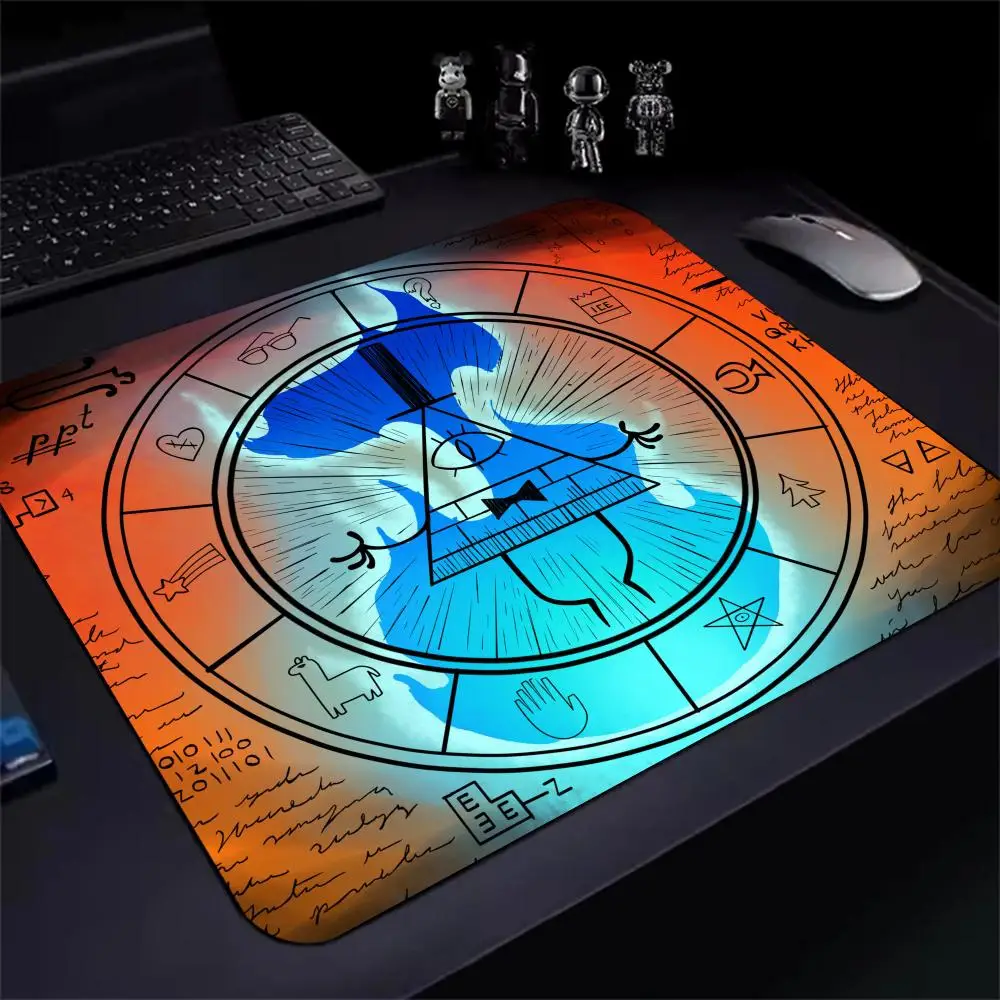 E-Sport Gaming Mousepad Desk Protector Bill Cipher Hot Anime Deskpad Gravity Fall Mice Pad Office Table Mat Small 450x400mm