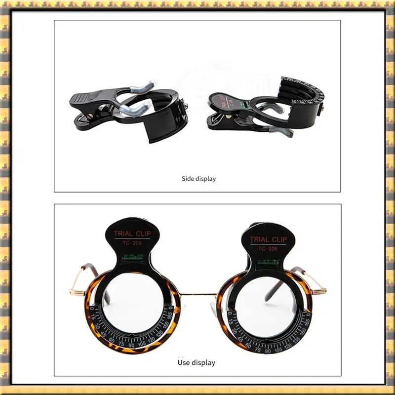 AT03 Top New TC-206 Trial Frame Clip Frame Optometry Monocular Optical Test Frame Bracket Ophthalmic Instrument (2 Pieces)