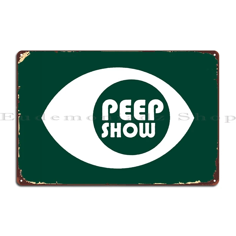 Peep Show Eye Metal Signs Kitchen Create Wall Cave Wall Mural Wall Decor Tin Sign Poster