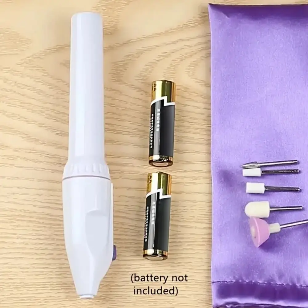 مجموعة ملف الأظافر الكهربائية المحمولة للأظافر الاكريليك ، 5in 1 ، نصائح وهمية ، بشرة الانتهازي ، القراص ، القاطع ، انتهازي بشرة ، أداة مانيكير #2