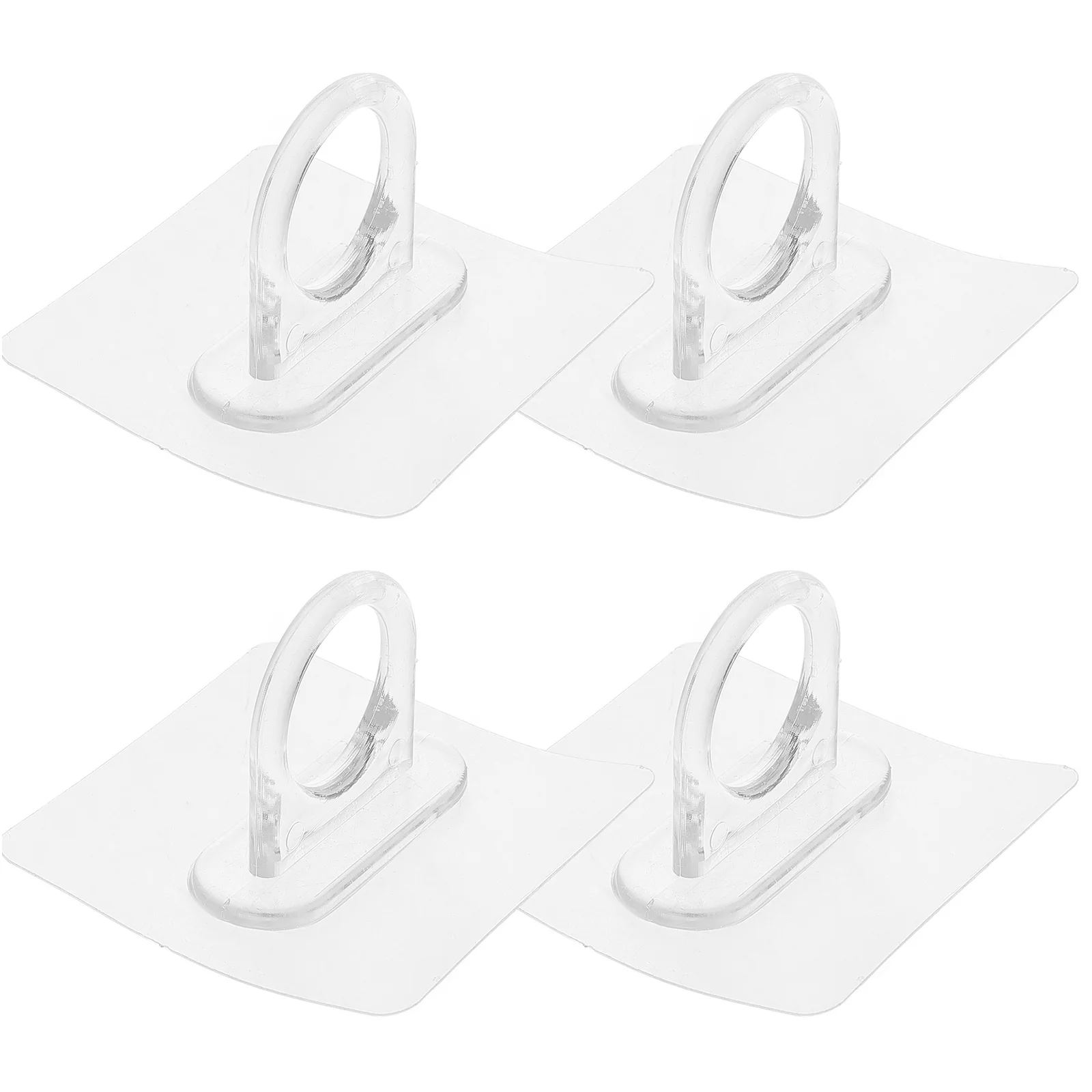 4 Pcs Hook Shampoo Wall Hanging Peg Washcloth Holder Hooks Towel Sticky Kitchen Acrylic Single Hanger