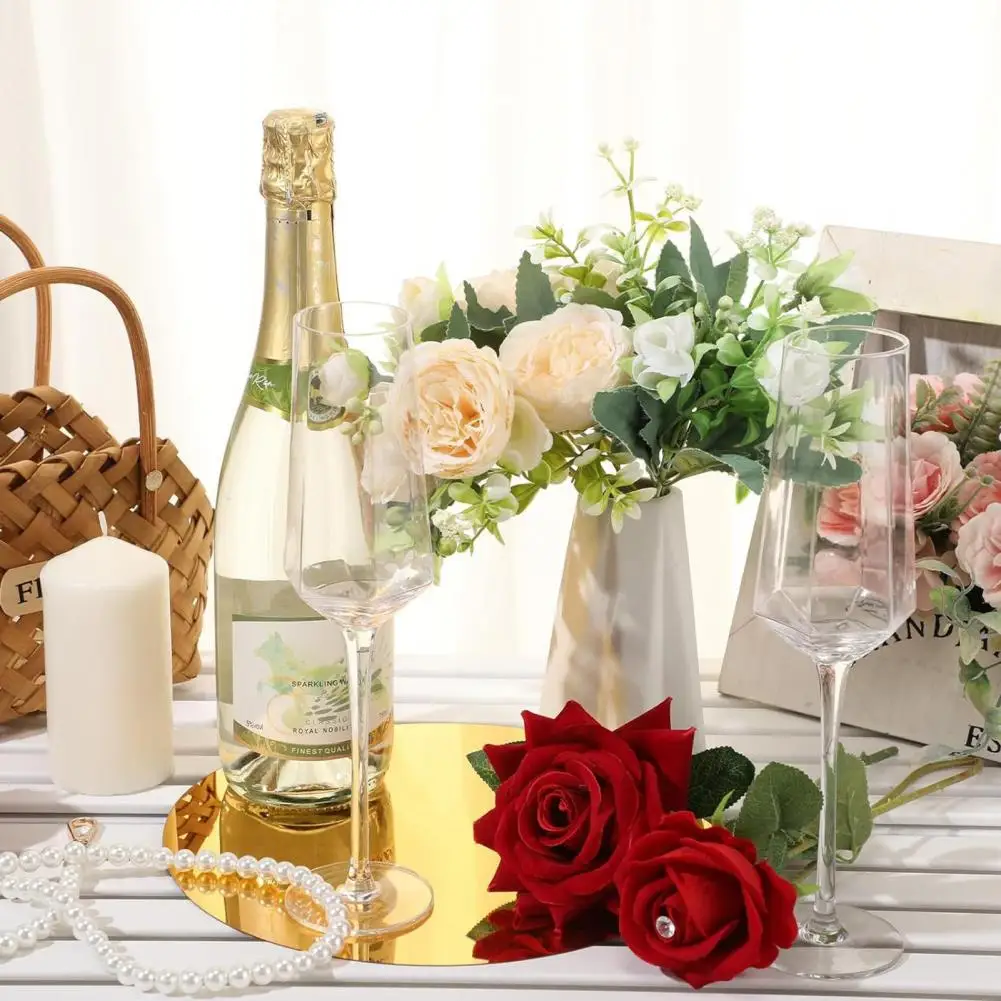 10/15/20/25/30CM Round Square Acrylic Mirror Wedding Party Table Centerpiece Bedroom Bathroom Wall Decoration Mirror Sticker