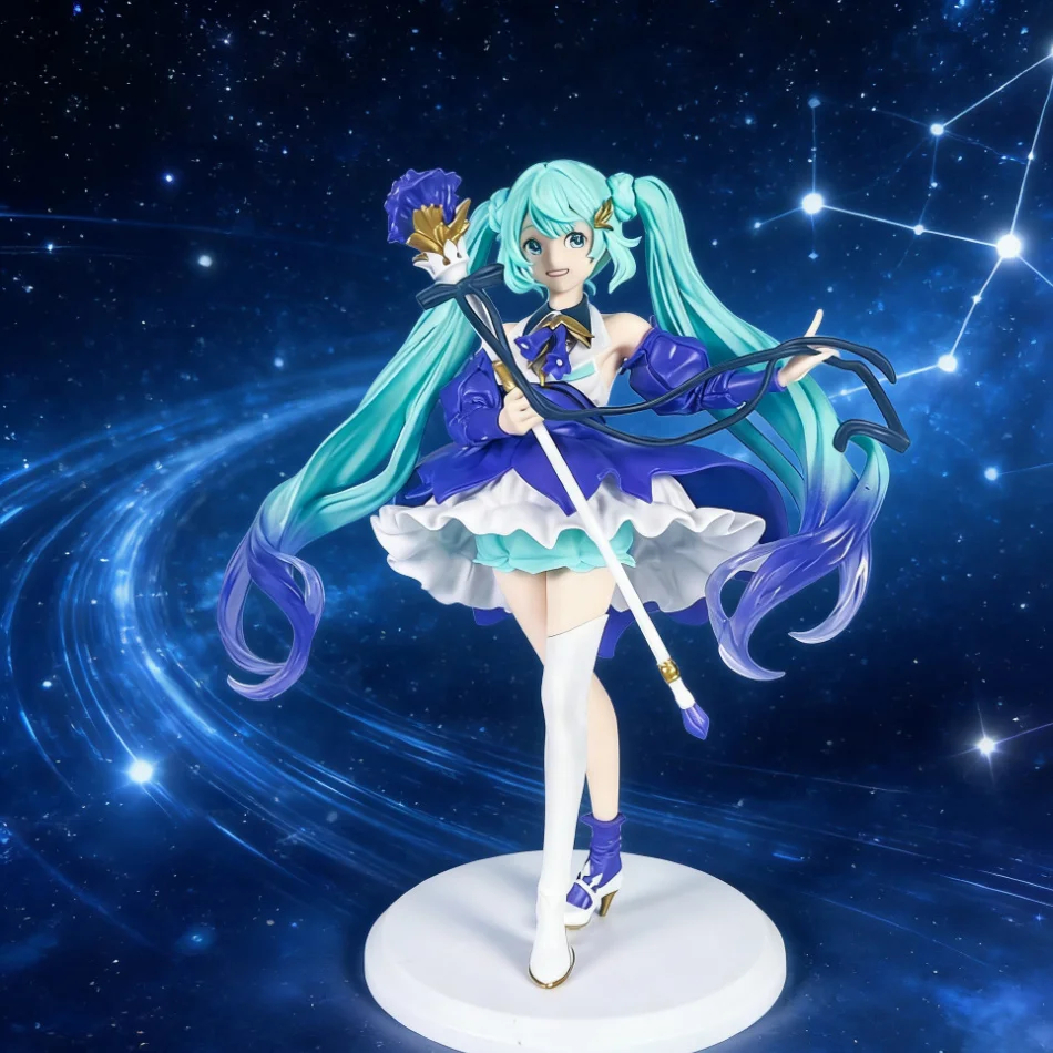 Figura de Anime Hatsune Miku de 19 cm, Cenicienta, Cuento de Hadas, País de las Maravillas, 2026, un Regalo para Niñas, un Adorno de Modelo de Anime.