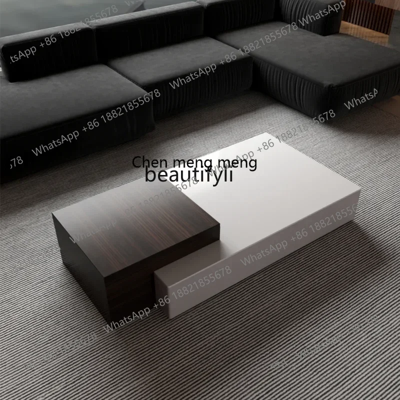 

2003Lifting Coffee Table Living Room Minimalist Italian Multi-Functional Light Luxury Advanced Design Sense Stone Plate Tea Ta