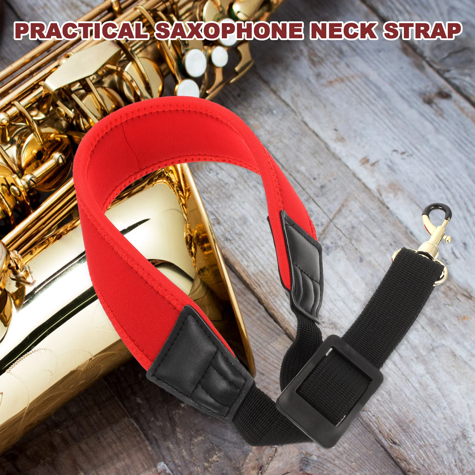 

Saxophone Strap Straps Alto Neck Padded Hook Replacement Belt Shoulder Adjustable