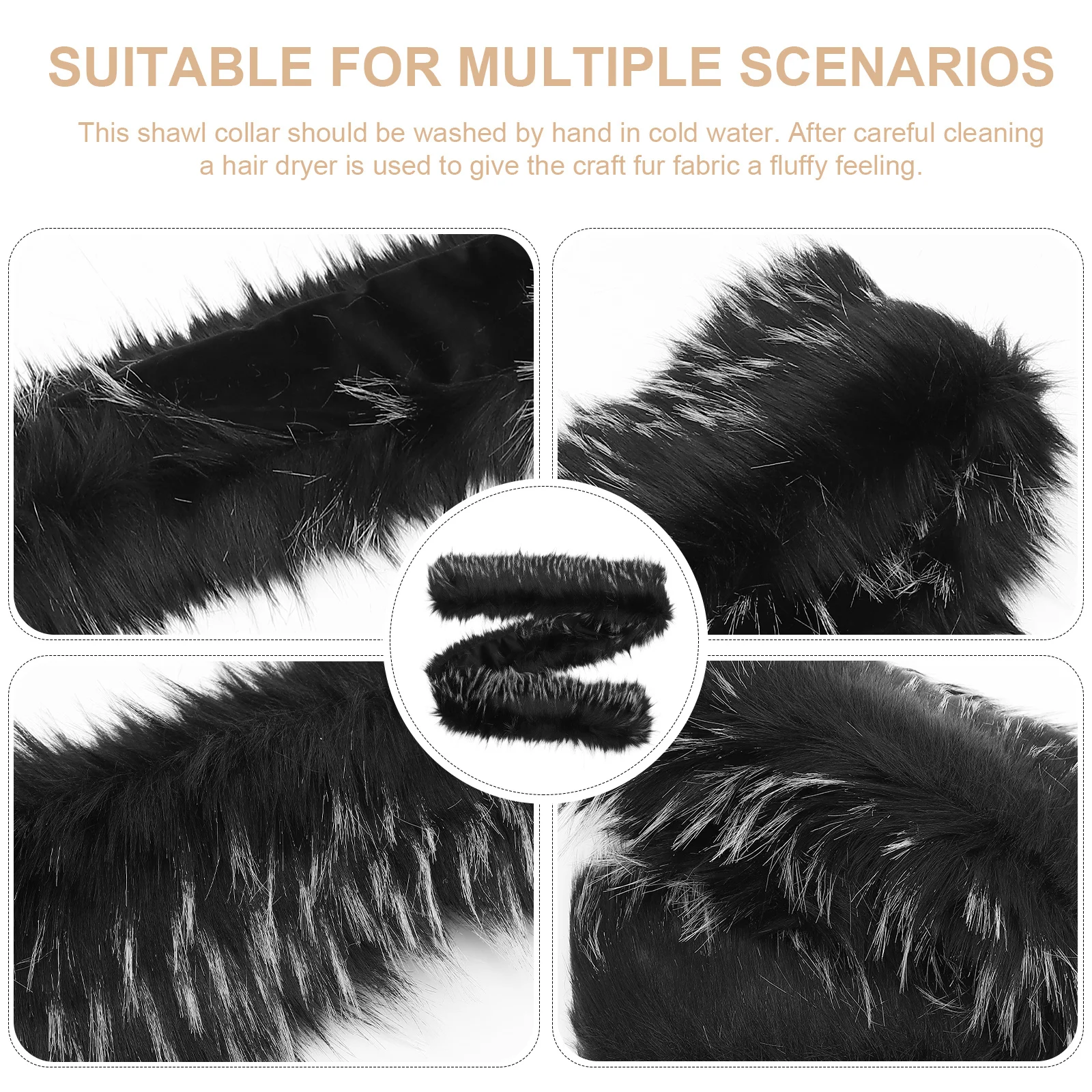 

Искусственный шарф-накидка с воротником-шалью для женщин, длинный теплый зимний шарф-шаль для офиса, школы, свиданий, путешествий, холодных дней