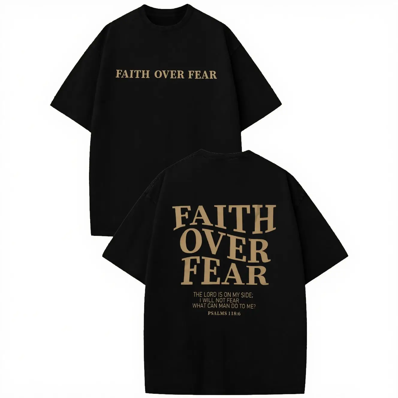 BANGELY Faith Over Fear Shirt Men Graphic Shirts Oversized Workout Gym S3c4cedb03b49471a975b0018b862d5d1u
