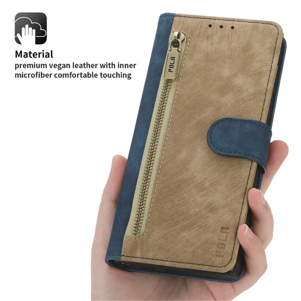 For Oneplus Nord 3 5G Zipper Wallet Case Luxury Leather RFID Block Funda For One Plus Nord CE 3 Lite Case Nord N30 Flip Cover