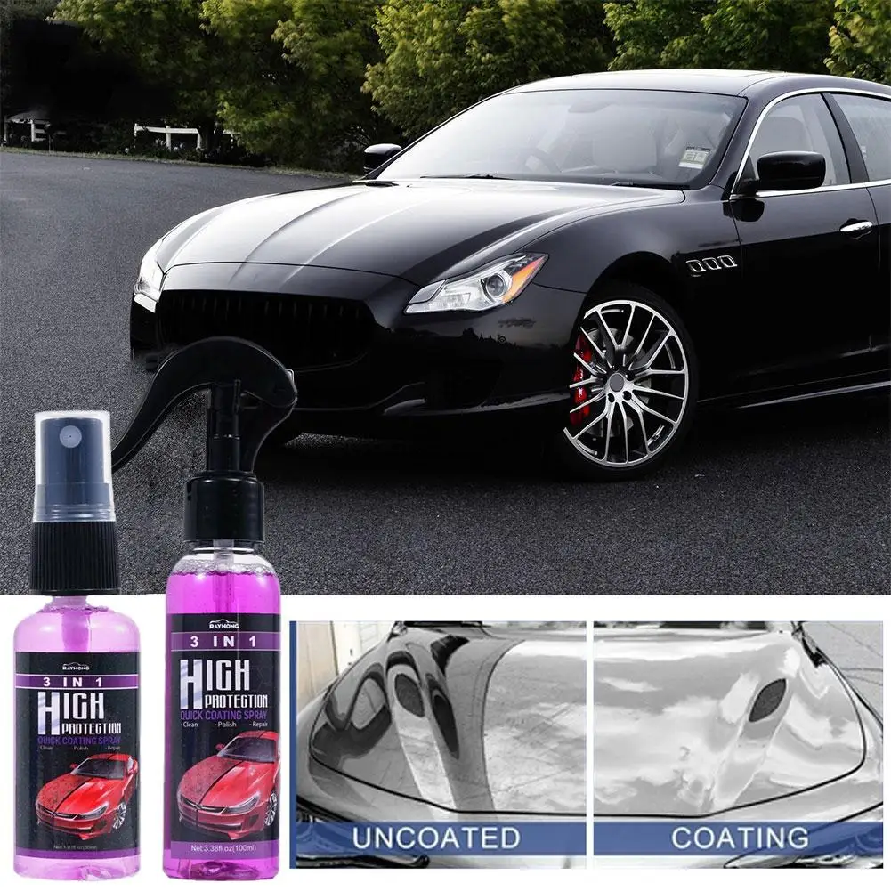 3-in-1 High Protection Fast Car Coating Ceramic Coating Coating Hydrophobic Car Nano Cleaning Coating Spray