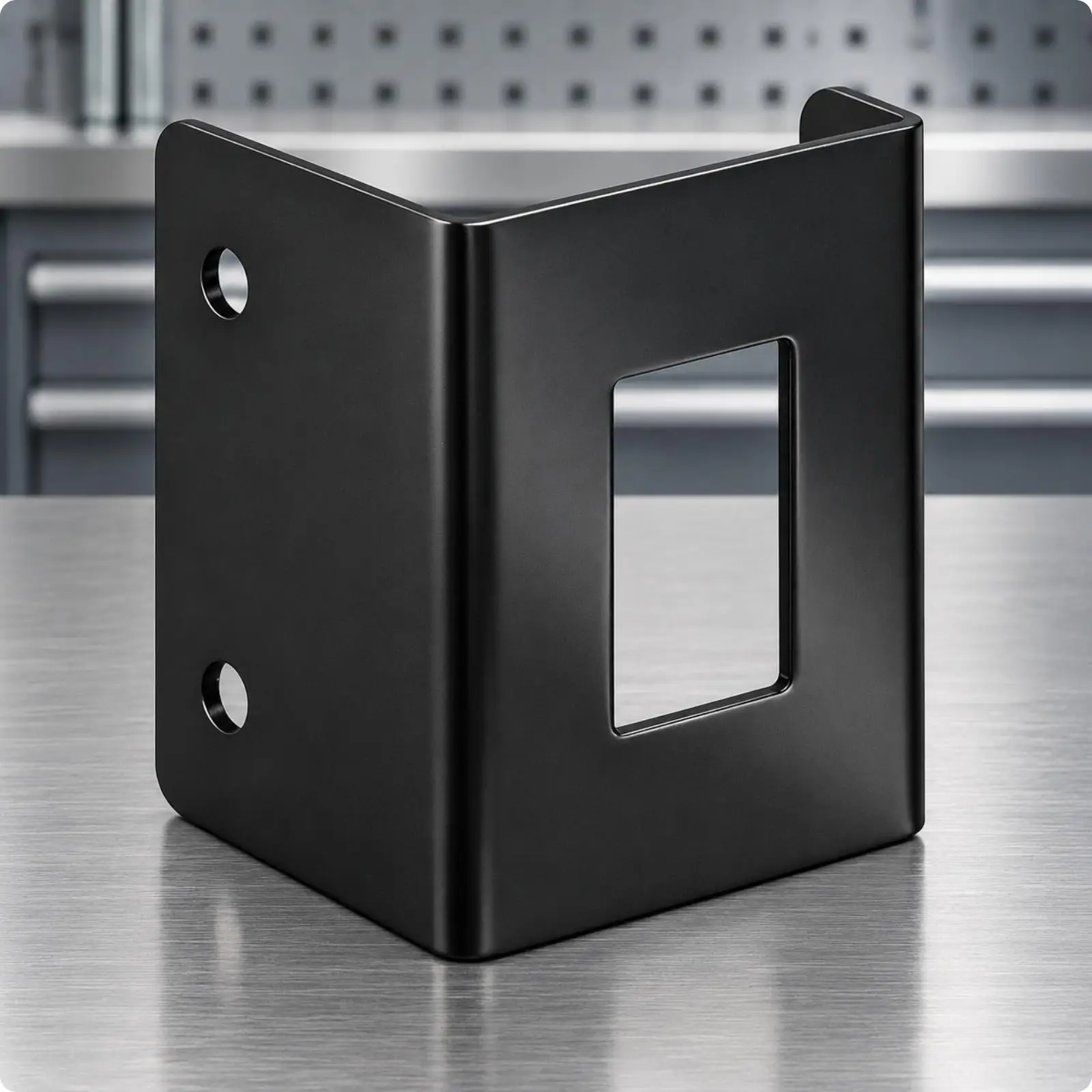 Recessed Rocker-Switch Bracket Powder-Coated Rocker Switch Bracket with Rectangular Opening Sturdy for Truck, Trailer, Auxiliary