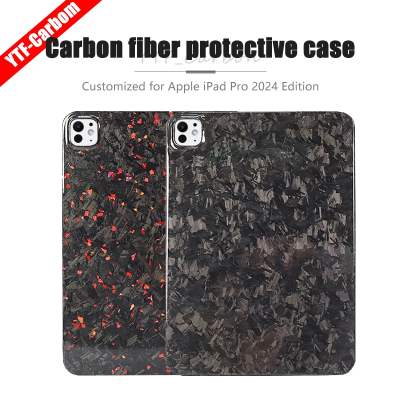 YTF-Carbon Aramid Protective Case for Apple iPad Pro Protective Case 11 Inch Carbon Fiber Thin Back Cover 2024 New 13 Inch iPad