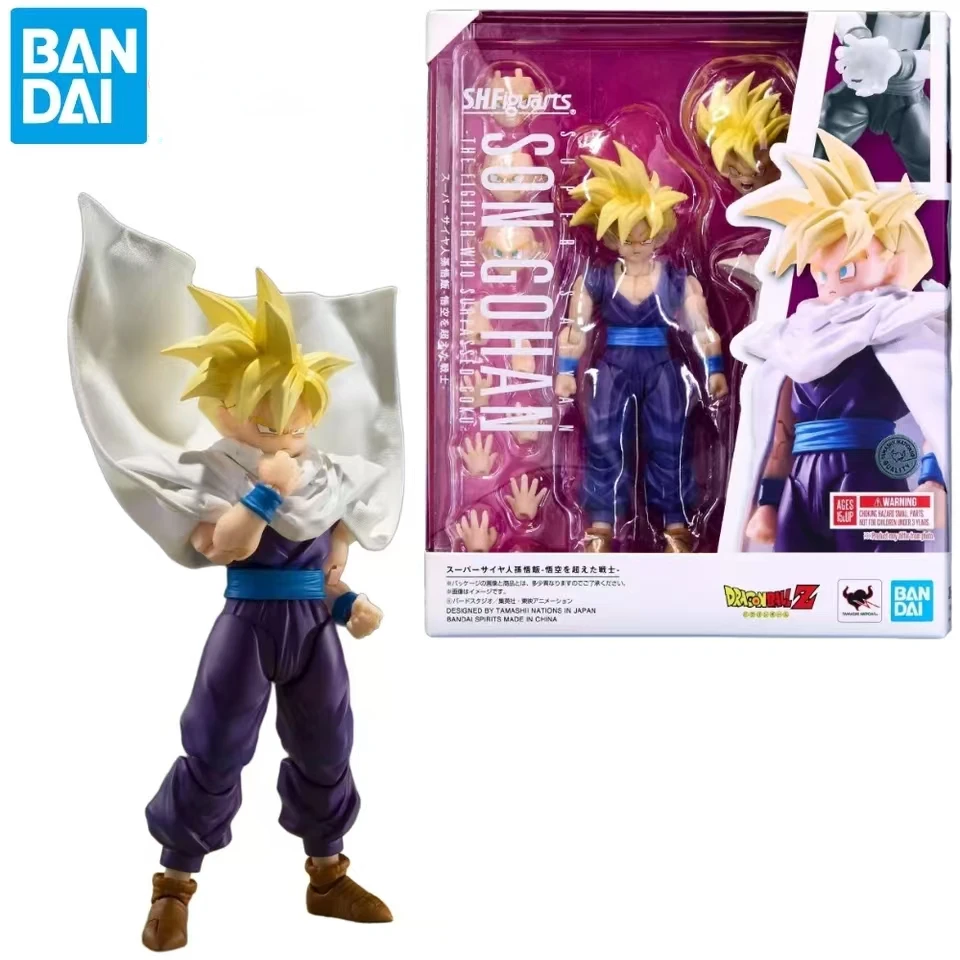 In Stock Original Bandai Dragon Ball Z S.H.F Goku Super Saiyan Son Gohan Anime Action Figures PVC Toys Models Collectible Gifts