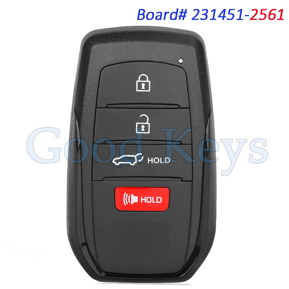 

231451-2561 for Toyota Corolla Cross 2022 2023 2024 2025 Hatch Release Smart Keyless Remote Key Fob 314.3MHz 4 Buttons