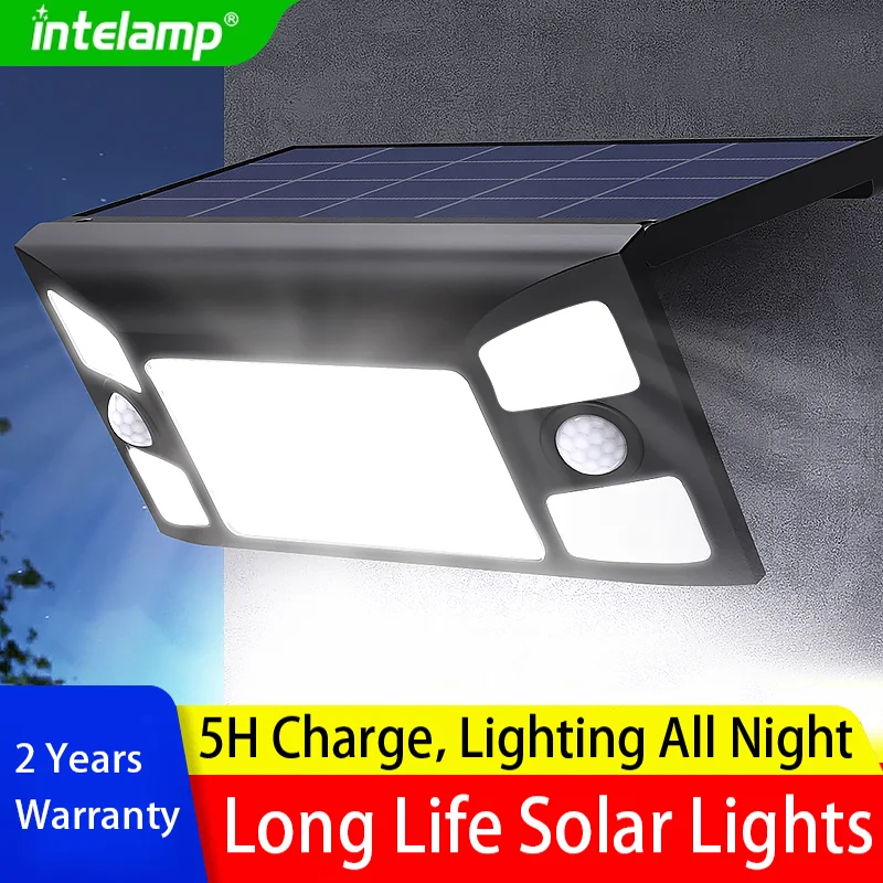 

2026 Мощные солнечные фонари, уличный датчик движения, супер яркий настенный светильник IP65, водонепроницаемый уличный фонарь для сада, двора, дорожки, гаража