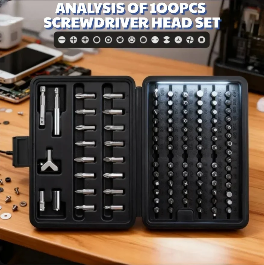 Hi-Spec Multi Combo Kit  Screwdriver Bit Head Set 100 Piece Bit Box Hss Twist Drill Set Woodworking Accessorie For Power Machine