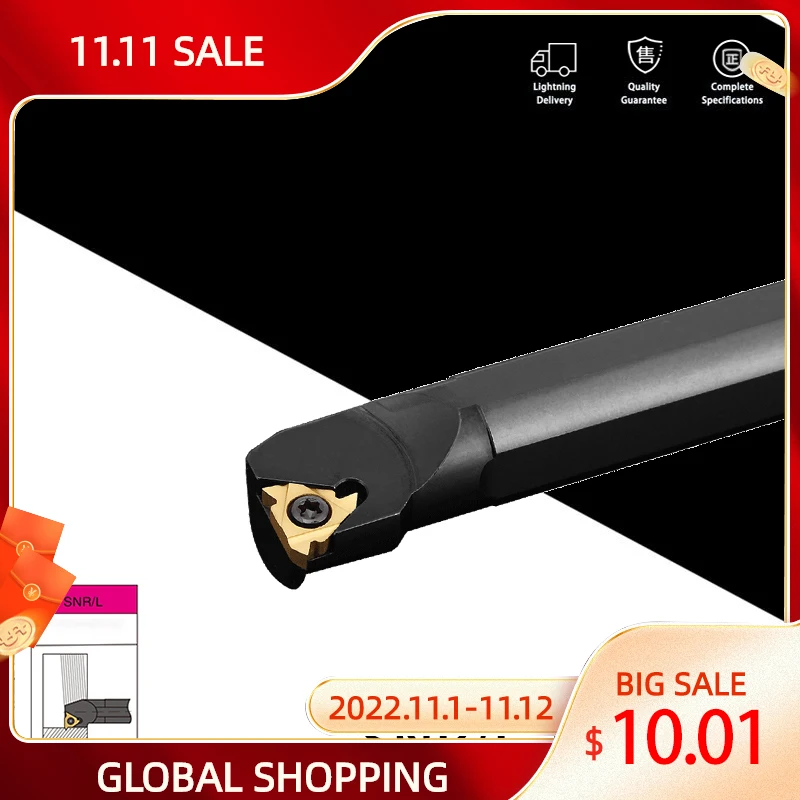 KaKarot Internal Thread Turning Tool Holder SNR0013M16 SNR0014M16 SNR0016Q16 SNR0020R16 SNR0025S16 Carbide Inserts 16ER 16IR