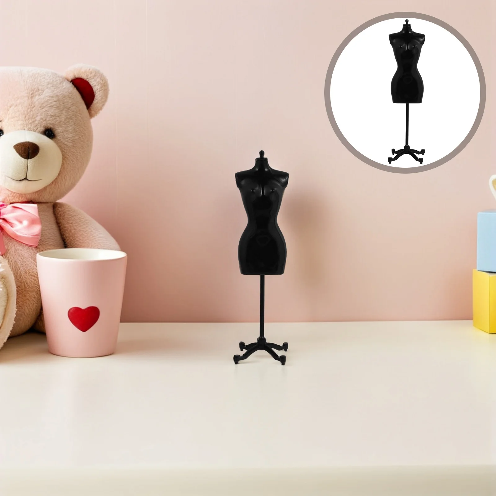 6 pcs Dress Supports Plastic Mini Clothes Stands For Dresses Suits Jewelry Display Mannequin Kids Organizer Decor