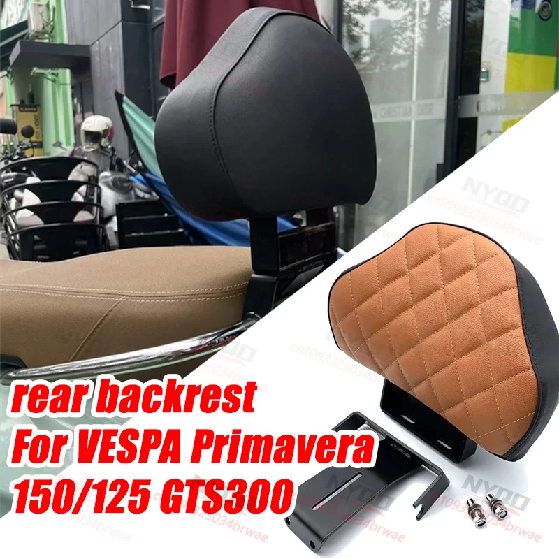Rückenlehne Gepäckträger Sitzkissen Rückenlehne für VESPA Primavera Sprint S 150/125 GTV GTS 300/250 Motorradzubehör