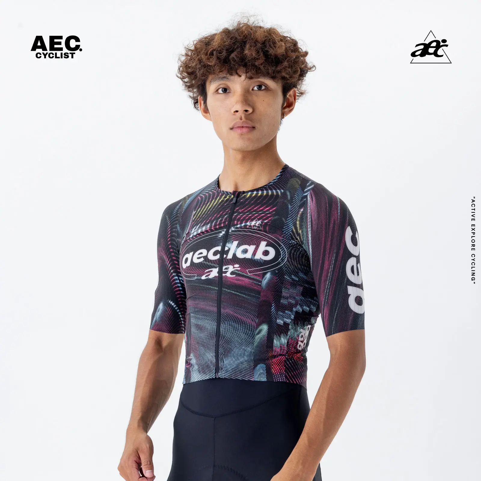 

AEC Men's Summer Short Sleeve Cycling Jersey Breathable Quick Dry Road Bike Shirts Pro Team Race Maillot Ciclismo Aeclab Series