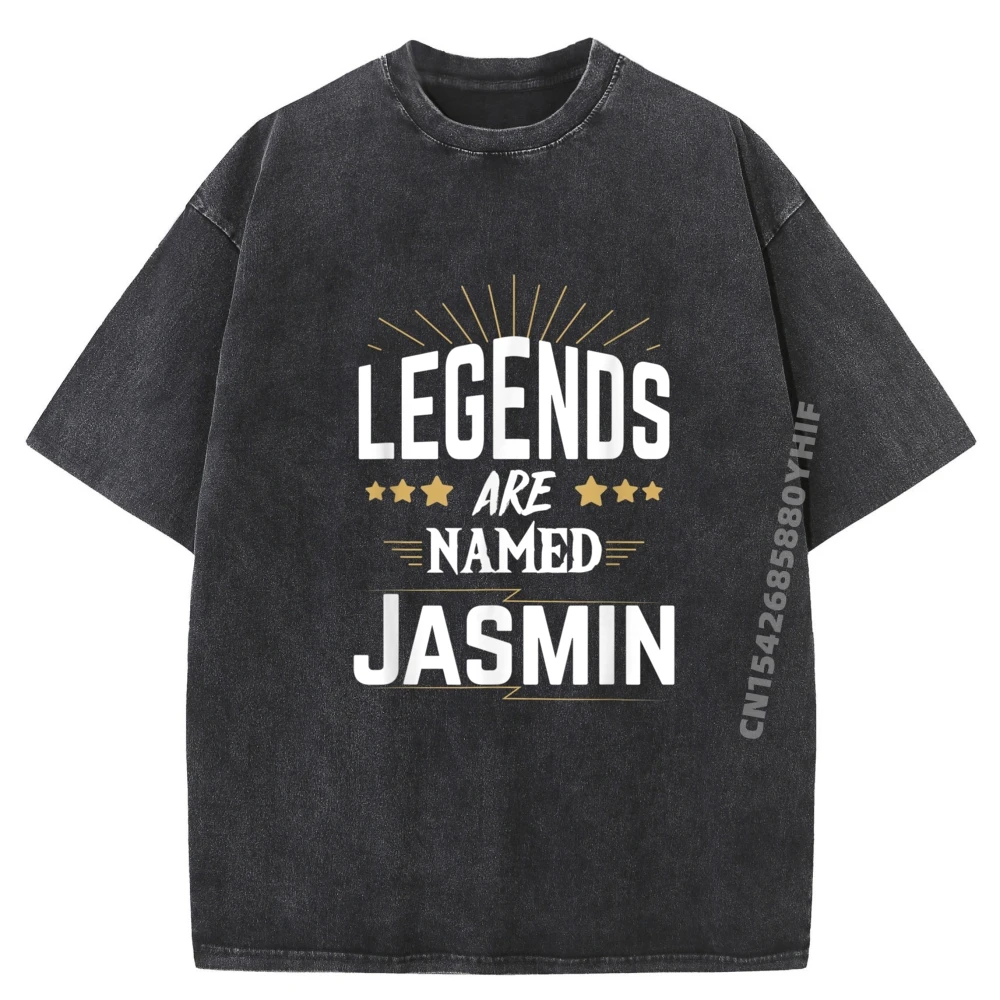 

Legendends Are Named Jasmin Мужские футболки с принтом Высококачественные забавные футболки Мужская минималистичная стираная рубашка