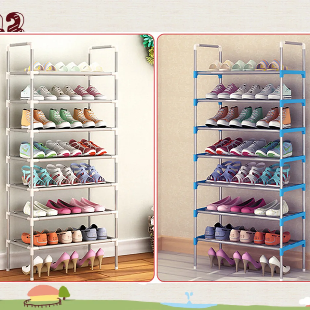 Seven Layers Free Combination Shoe Cabinet with Fashionable Multi-layer Ultra-low Price and no Dust Cover