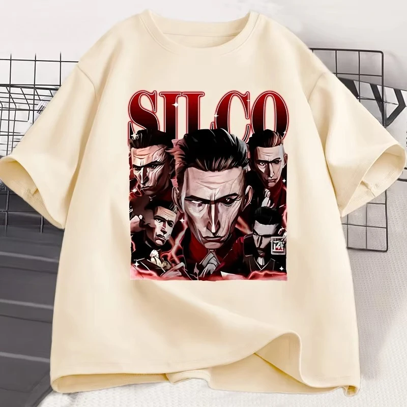 Silco Arcane Dark and Striking T Shirt Casual Cotton Short Sleeve Printed T-shirt Unisex Round Neck Mens Clothes Male Tshirt