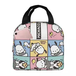 Pochacco Paterrn borsa termica per il pranzo borsa termica riutilizzabile per cani da cartone animato ad alta capacità Tote Lunch Box Beach Outdoor Girl Boy